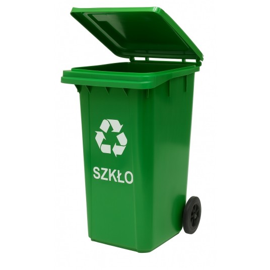 Kosz na śmieci 240L żółty NAPISY -zdjęcie numer 42
