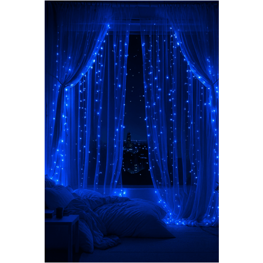Lampki choinkowe wewnętrzne 300 LED niebieski -zdjęcie numer 10