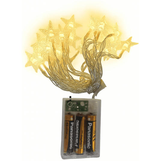 Lampki gwiazdki 20 LED ciepły biały -zdjęcie numer 9