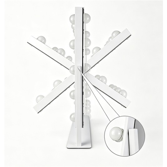 Lustro kosmetyczne LED 25x30cm białe -zdjęcie numer 4
