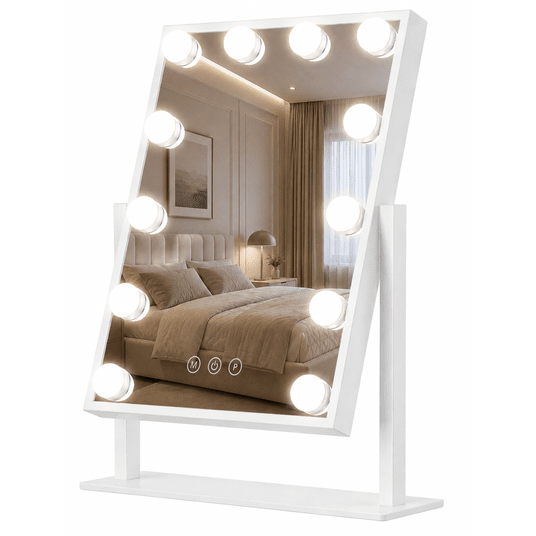Lustro kosmetyczne LED 25x30cm białe -zdjęcie numer 5