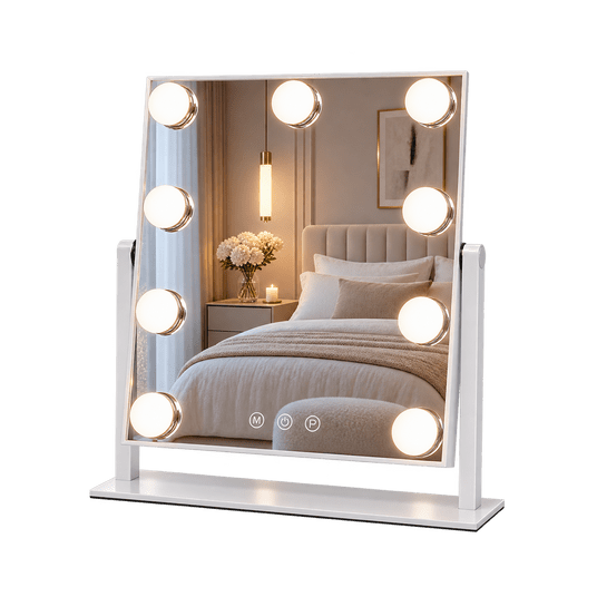 Lustro kosmetyczne LED 25x30cm białe -zdjęcie numer 1