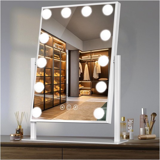 Lustro kosmetyczne LED 30x40cm białe -zdjęcie numer 1
