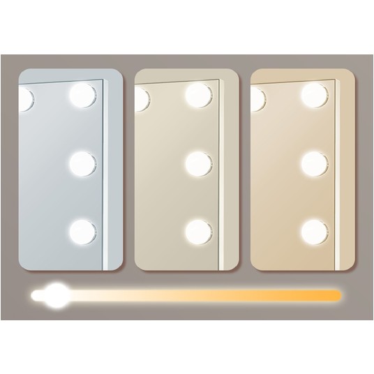 Lustro kosmetyczne LED 30x40cm białe -zdjęcie numer 6