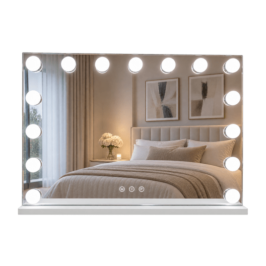 Lustro kosmetyczne LED 58x46cm białe -zdjęcie numer 2