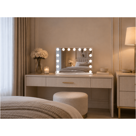 Lustro kosmetyczne LED 58x46cm białe -zdjęcie numer 5