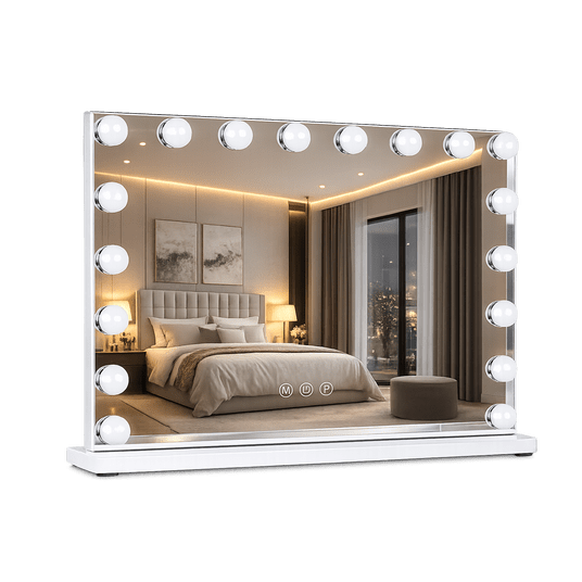 Lustro kosmetyczne LED 80x60cm białe -zdjęcie numer 1