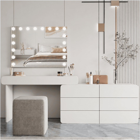 Lustro kosmetyczne LED 80x60cm białe -zdjęcie numer 6