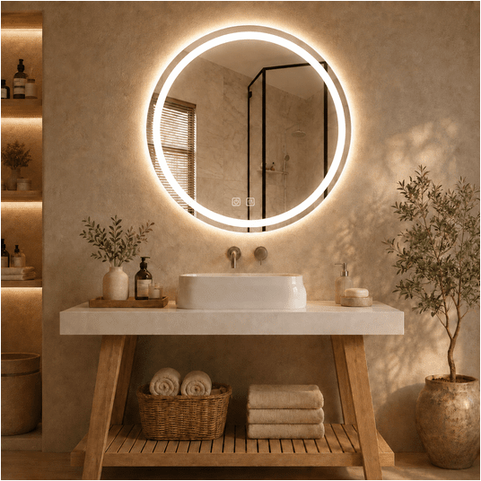 Lustro LED okrągłe fi 70cm -zdjęcie numer 5