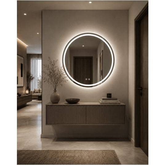 Lustro LED okrągłe fi 80cm -zdjęcie numer 5