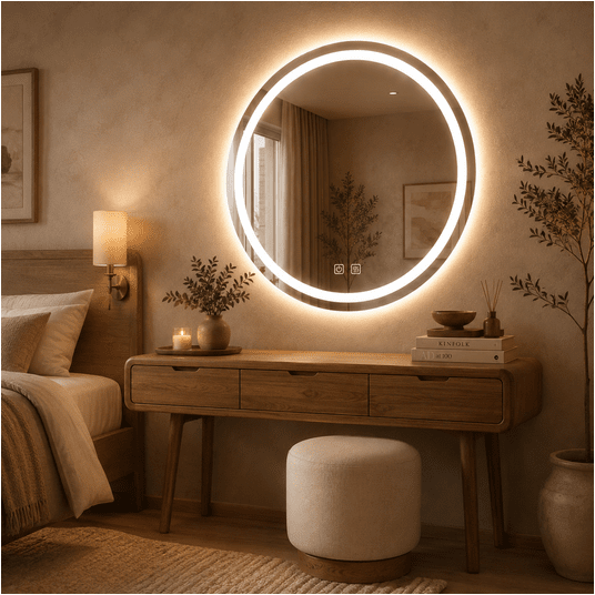 Lustro LED okrągłe fi 80cm -zdjęcie numer 4