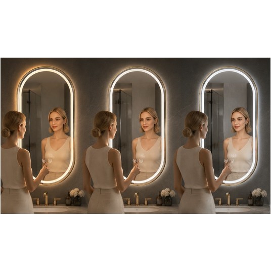 Lustro LED owalne 45x80cm -zdjęcie numer 3