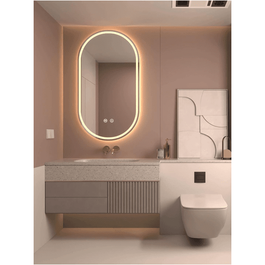 Lustro LED owalne 45x80cm -zdjęcie numer 5