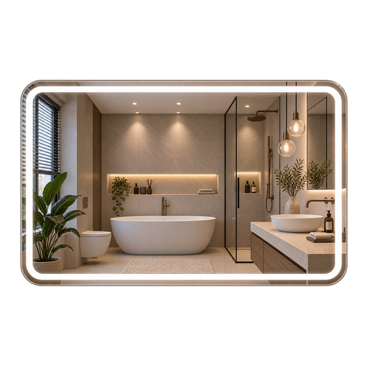Lustro LED prostokątne 70x50cm -zdjęcie numer 1