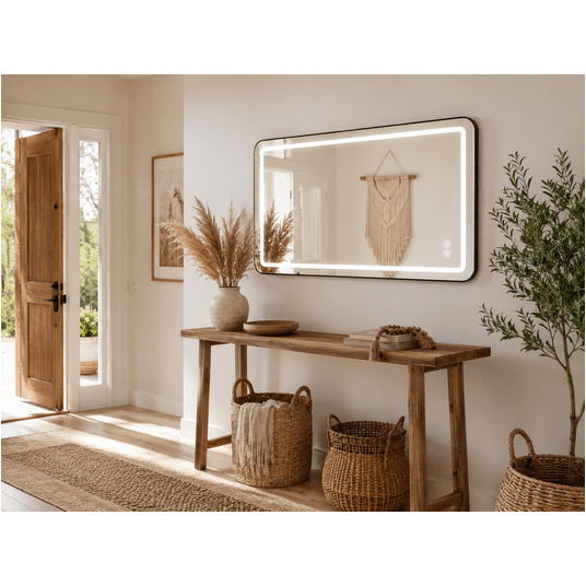 Lustro LED prostokątne 80x60cm -zdjęcie numer 3