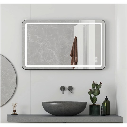 Lustro LED prostokątne 80x60cm -zdjęcie numer 5