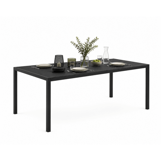 Stół aluminiowy 140x80 drewno ZMO-A-2-D -zdjęcie numer 2
