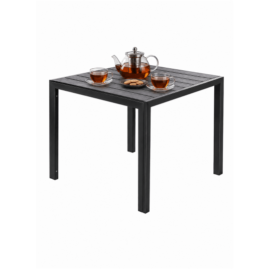 Stół aluminiowy 80x80 drewno ZMO-A-1-D -zdjęcie numer 2