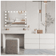 Lustro kosmetyczne LED 80x60cm białe -zdjęcie numer 6