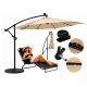 Parasol ogrodowy 300cm LED beżowy ciemny -zdjęcie numer 1