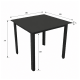 Stół aluminiowy 80x80 szklany ZMO-A-1-S -zdjęcie numer 6
