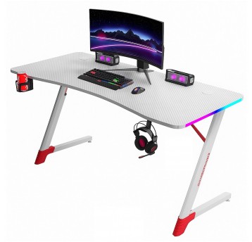 BG01-120 Biurko gamingowe białe