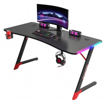 BG01-120 Biurko gamingowe czarne
