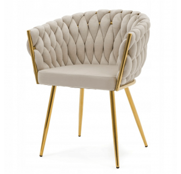BL400 Krzesło Princess GOLD Beżowe