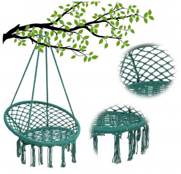 Bocianie gniazdo 80cm krzesło zielone