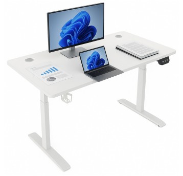 BR01-120 Biurko regulowane biały/białe