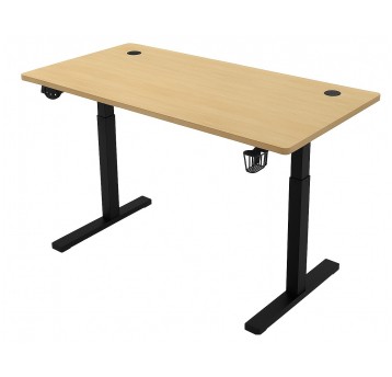 BR04-140 Biurko regulowane olcha/czarne