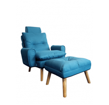 Fotel rozkładany S1380 niebieski
