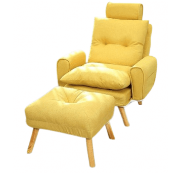 Fotel rozkładany S1380 żółty musztardowy