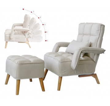 Fotel rozkładany S1408 beżowy