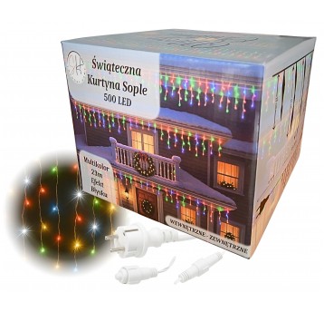 Kurtyna sople 500 LED multikolor