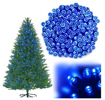 Lampki choinkowe wewnętrzne 100 LED niebieski