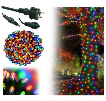 Lampki choinkowe zewnętrzne 500 LED multikolor