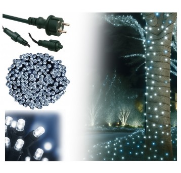 Lampki choinkowe zewnętrzne 500 LED zimny biały
