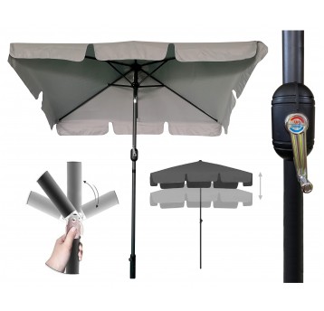 Parasol 125x200 szary jasny