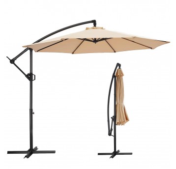 Parasol ogrodowy 300cm beżowy ciemny