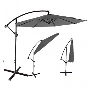 Parasol ogrodowy 300cm szary ciemny