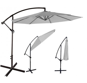 Parasol ogrodowy 300cm szary jasny