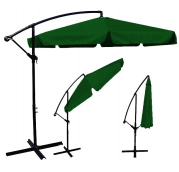 Parasol ogrodowy 350cm zielony ciemny