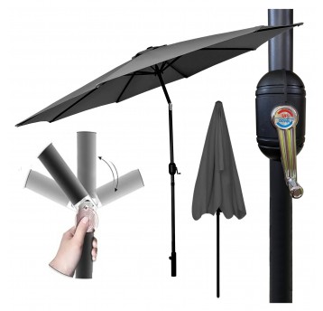 Parasol składany 300cm szary ciemny