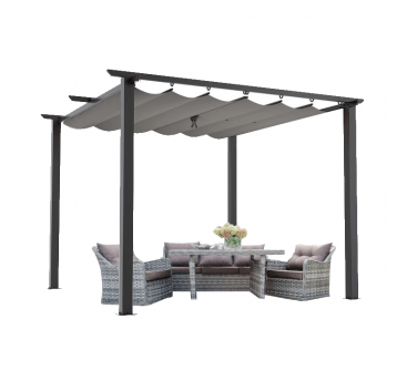 Pergola 3x3 rama grafit / poszycie szare ciemne