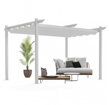Pergola 3x4 rama biała / poszycie białe