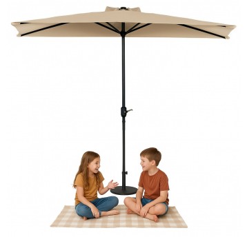 Półparasol 135x270 beżowy ciemny