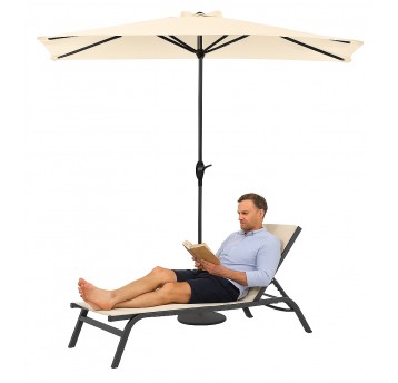 Półparasol 135x270 beżowy jasny