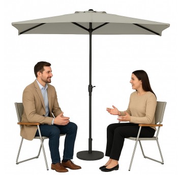 Półparasol 135x270 szary jasny