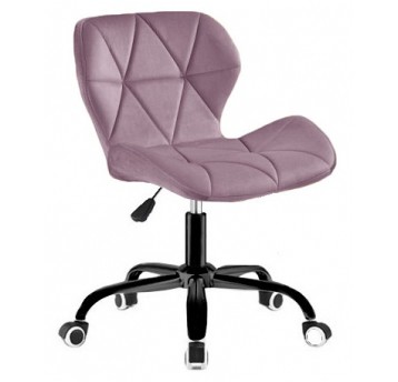 SKY74-1A Krzesło Obrotowe Welur Brudny Róż/Czarne